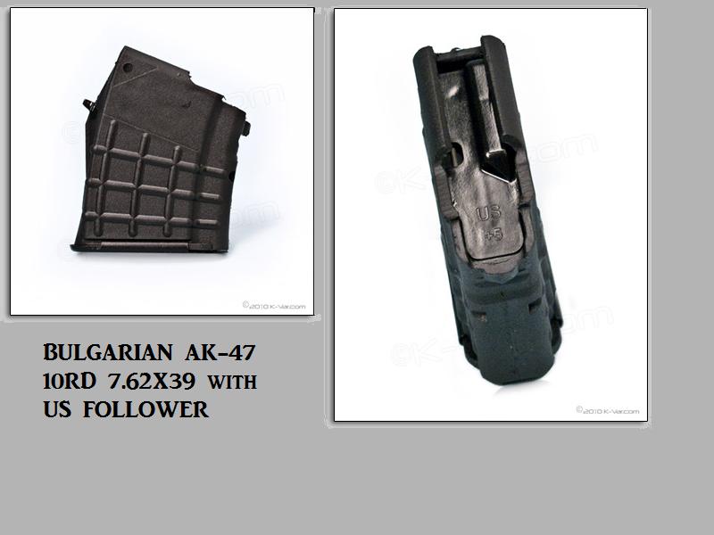 Bulgarian AK-47 10rd Mag with US Follower (7.62X39)